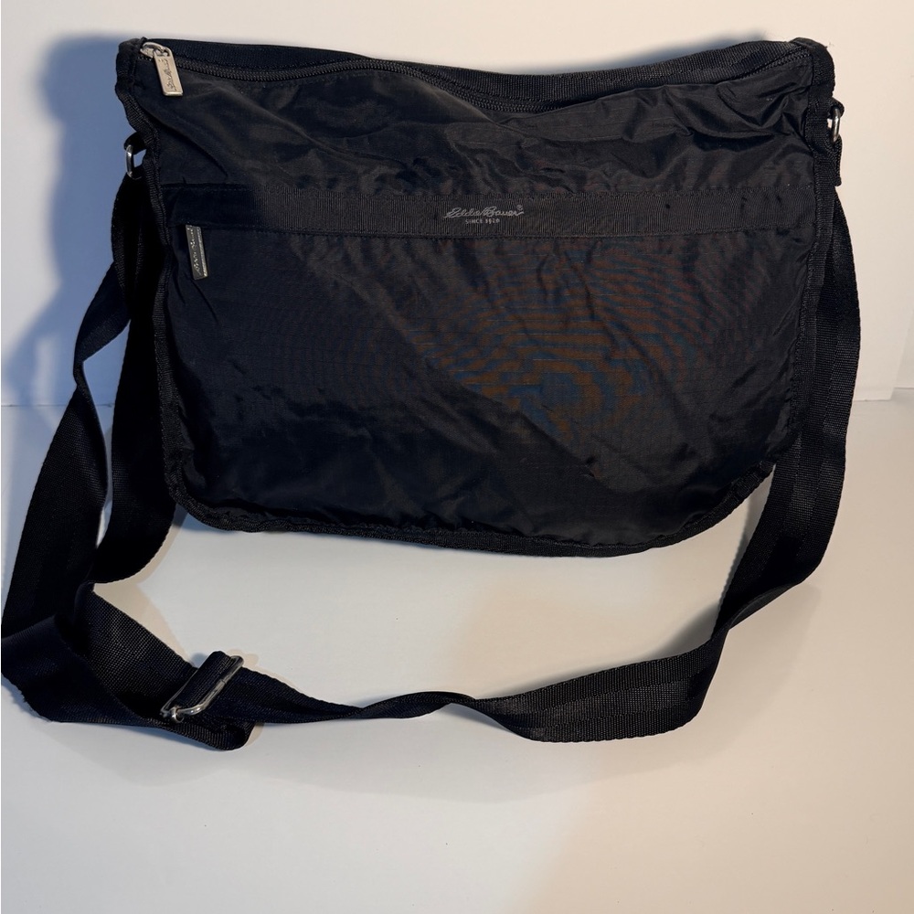 Eddie Bauer Classic Black Messenger Bag